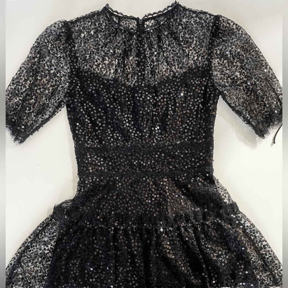 Jonathan Simkhai Sequined Lace Dress 000/047 - Picture 4 of 15